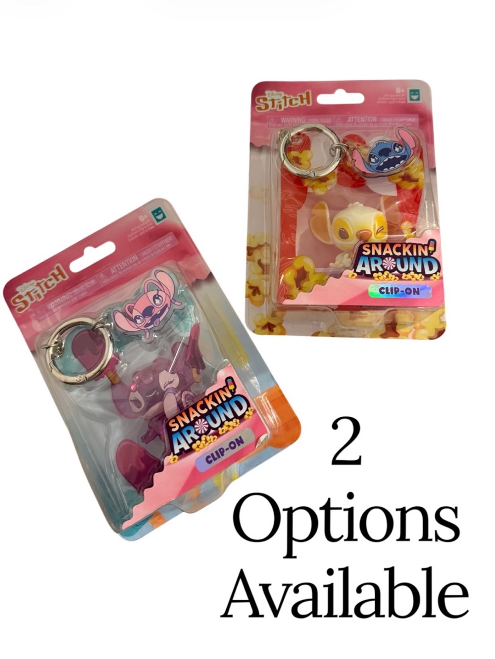 Disneys Stitch Or Angel Snackin Around Keychain/Bag Charm